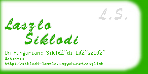 laszlo siklodi business card